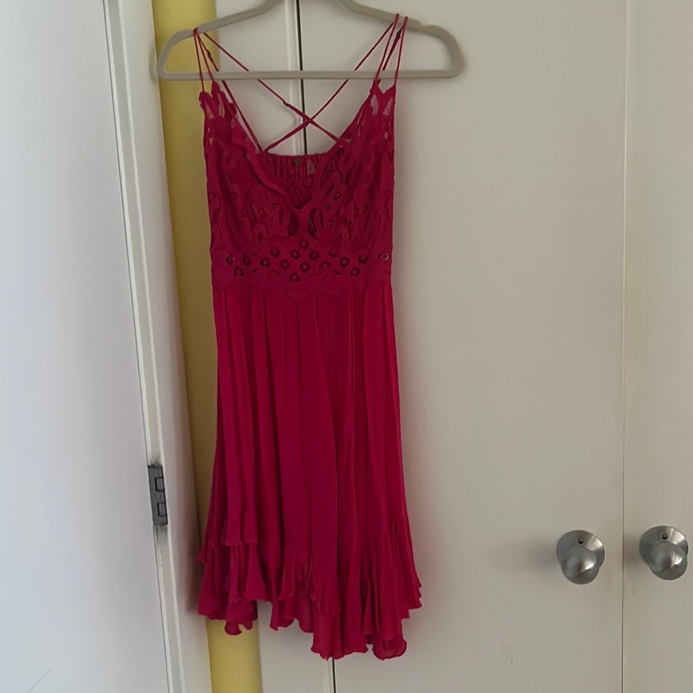 hot pink free people dress